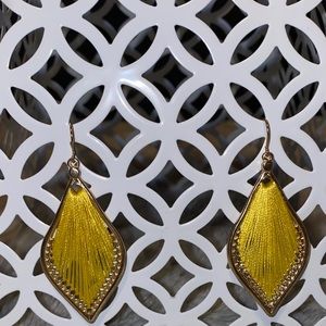 Dangly yellow earrings